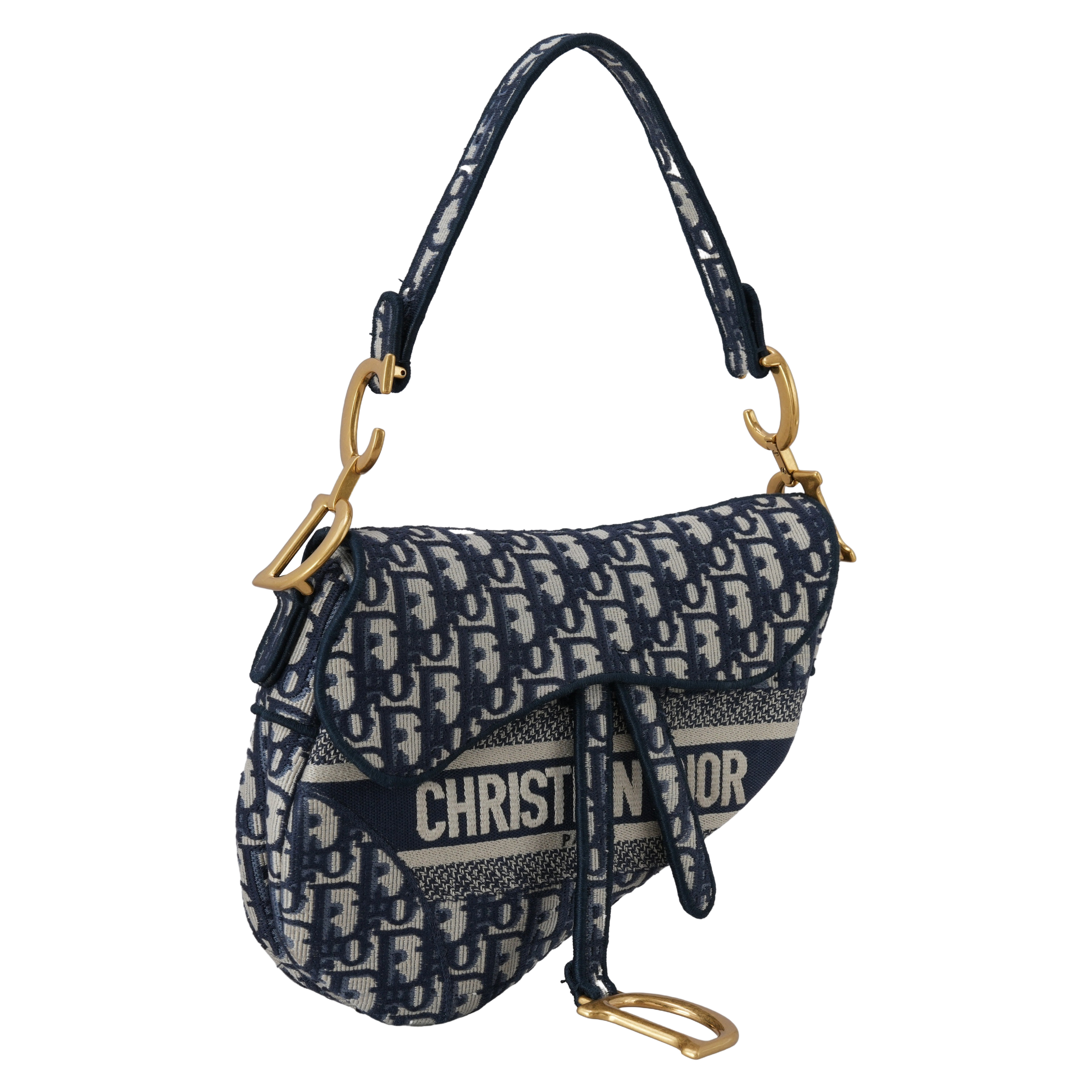 CHRISTIAN DIOR(USED)크리스찬디올 오블리크 새들백 미듐